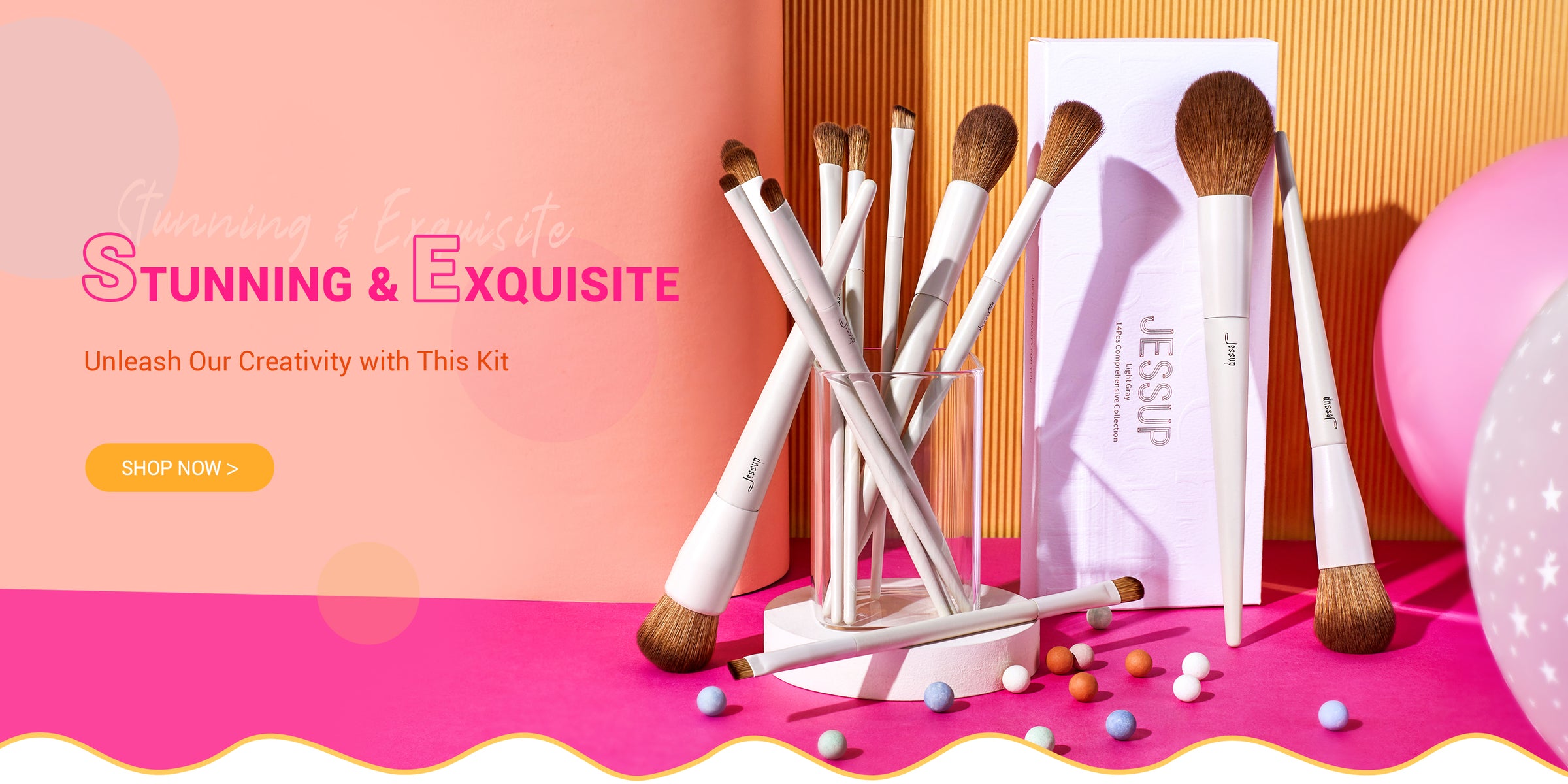 Jessup luxury makeup brush set