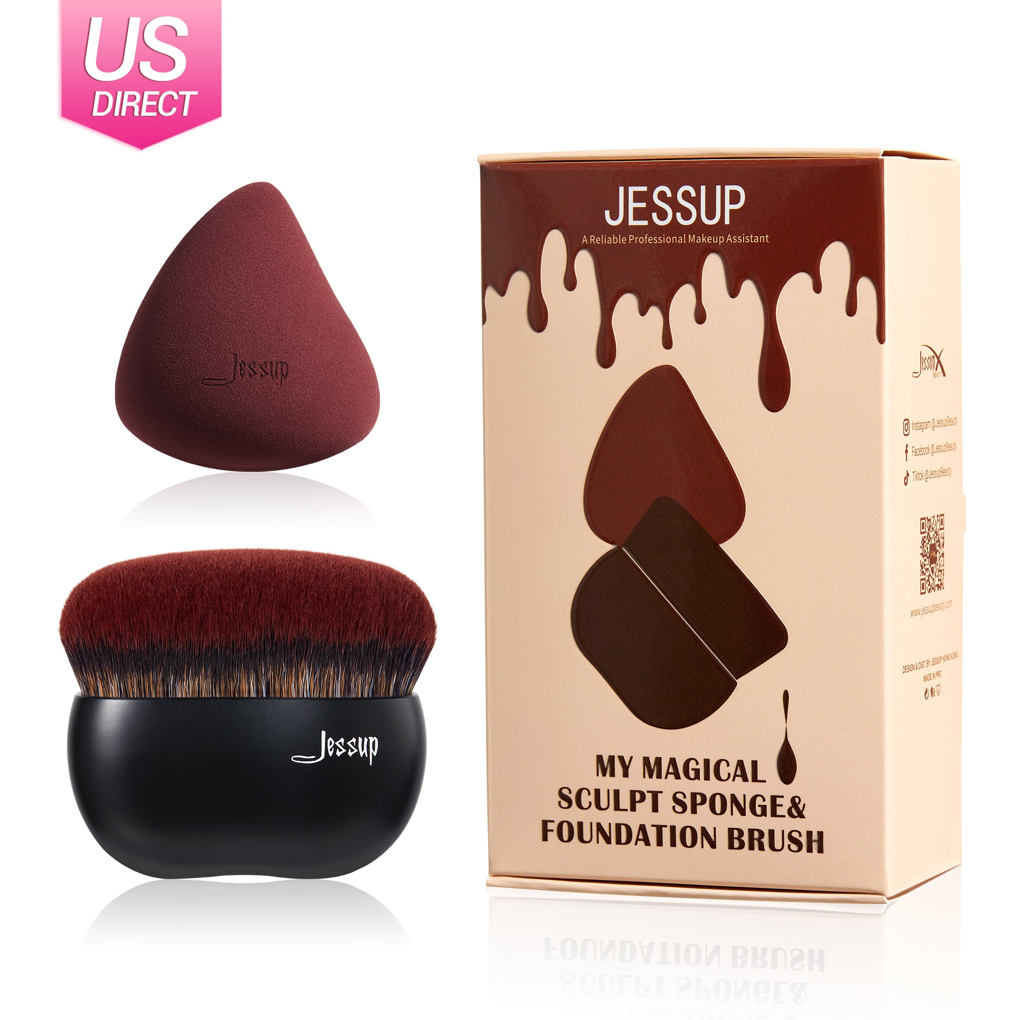 (US Direct) Sculpt Sponge with Foundation Brush
