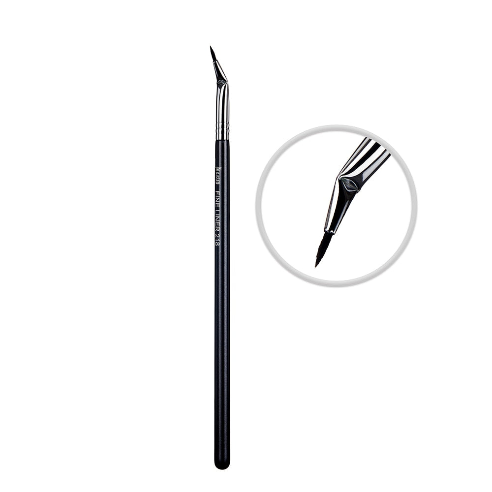 3Pcs Angled Eyebrow Eyeliner Brush Double-Ended Thin Ultra Fine Point Bent  Gel E