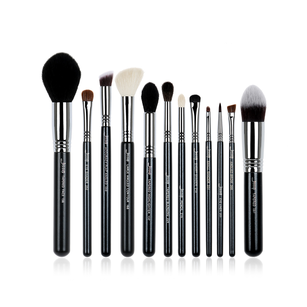 Essential Makeup Brushes for Starter Classic Black 12PCS | Jessup