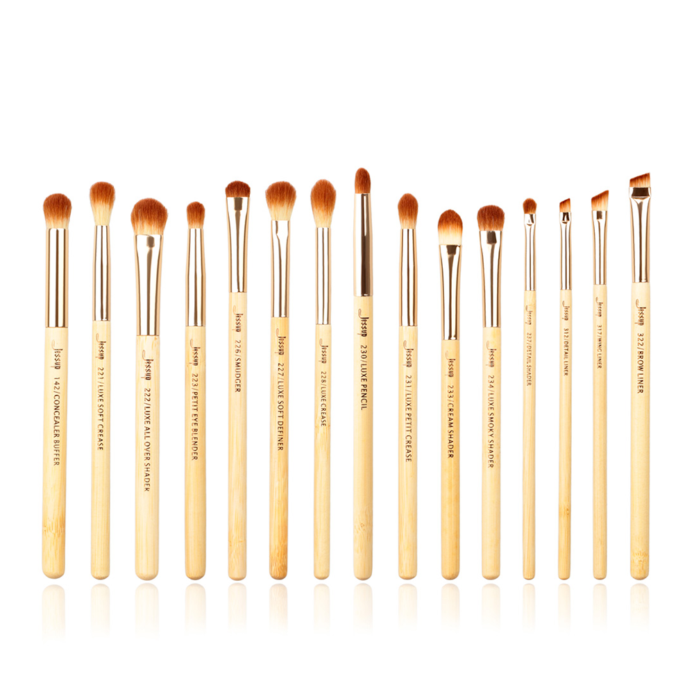 Natural Bamboo Eye Makeup Brush Kit 15 Professional | Jessup