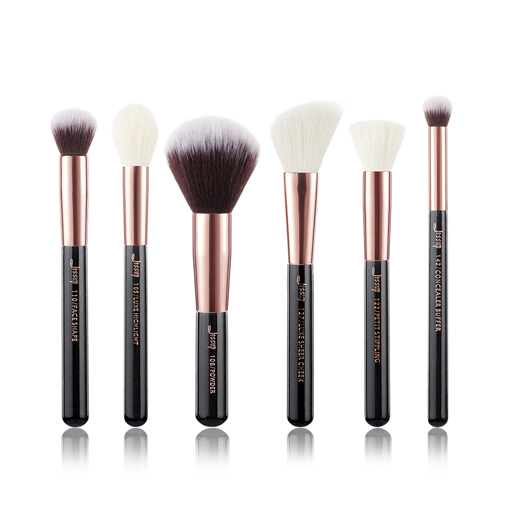 powder brushes makeup foundation 6Pcs - Jessup Beauty