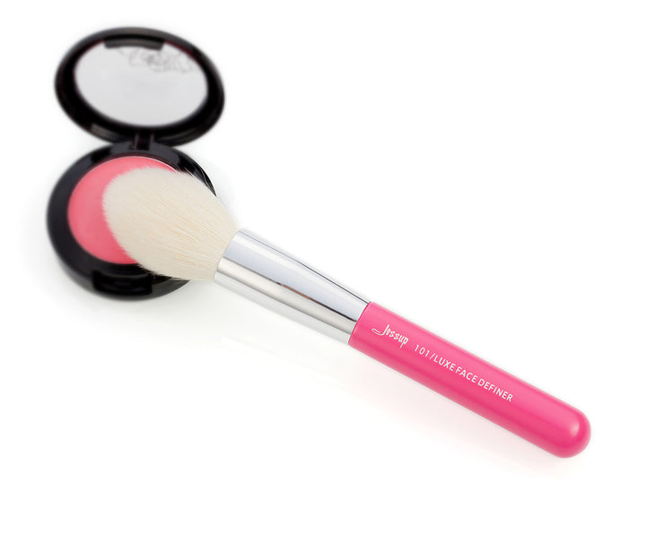 girls makeup brush set for beginners pink 15Pcs - Jessup Beauty