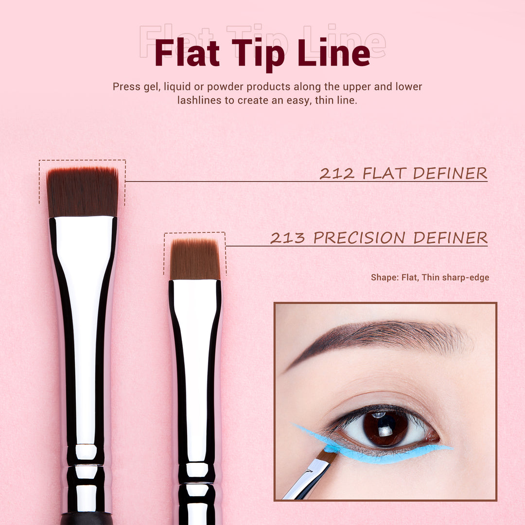 Flat eyeliner makeup brush - Jessup Beauty