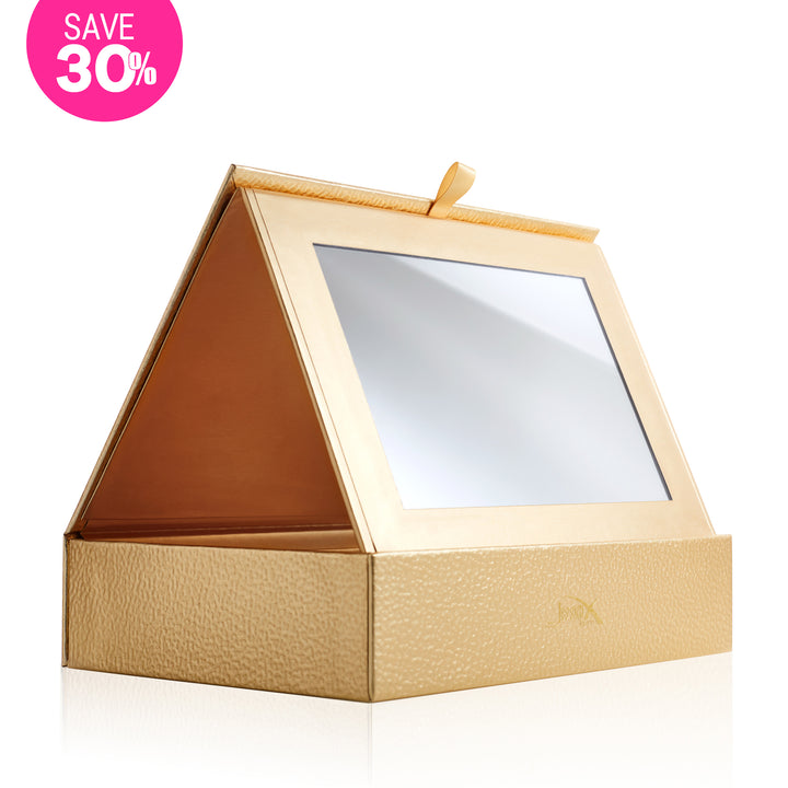 صندوق منظم المكياج مع مرآة