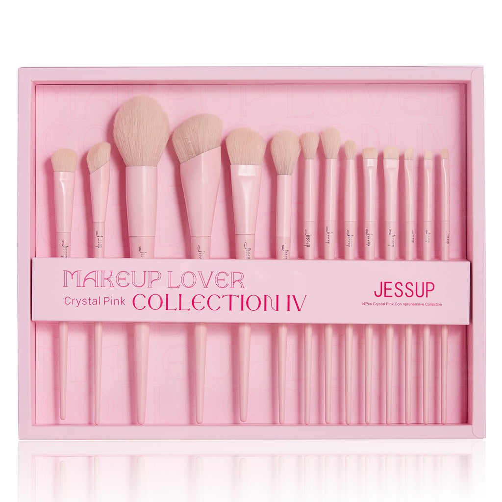 Jessup Pink Makeup Brush Set With Gift Box