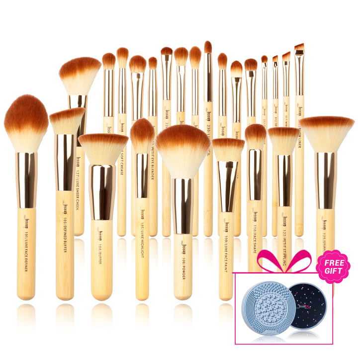 Bamboo Whole Makeup Brush Set Collection