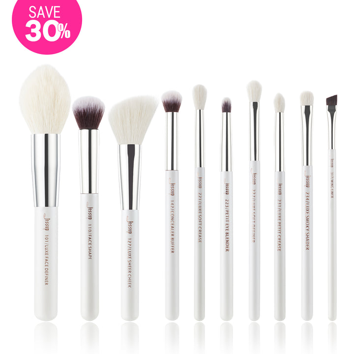 مجموعة فرش مكياج فردية من 10 قطع T243