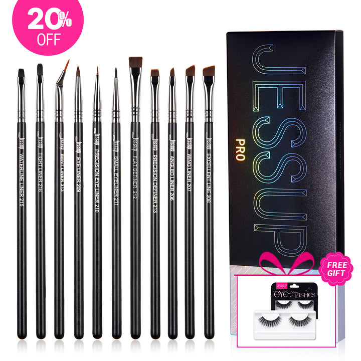 Professional Makeup Eyeliner Brush Set 11pcs T324