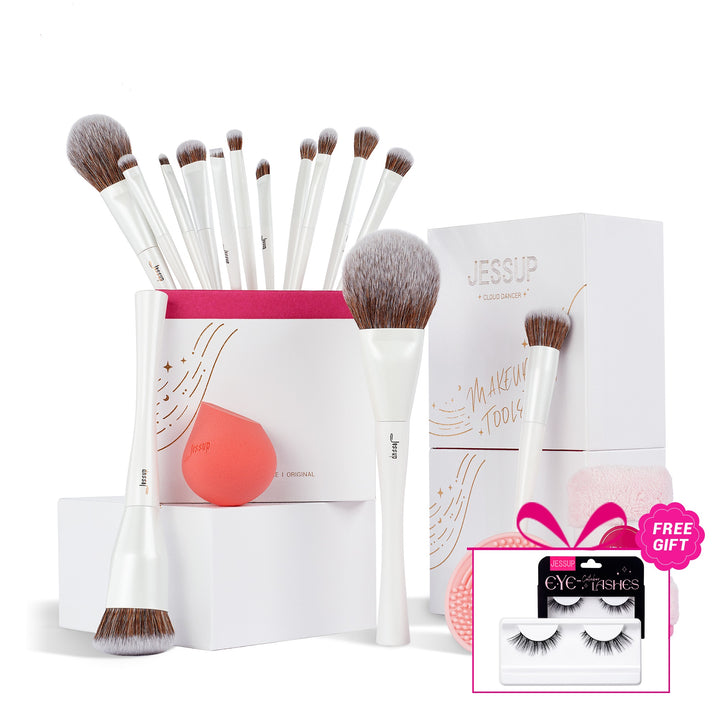 مجموعة فرش المكياج المكونة من 14 قطعة (راقصة السحاب)