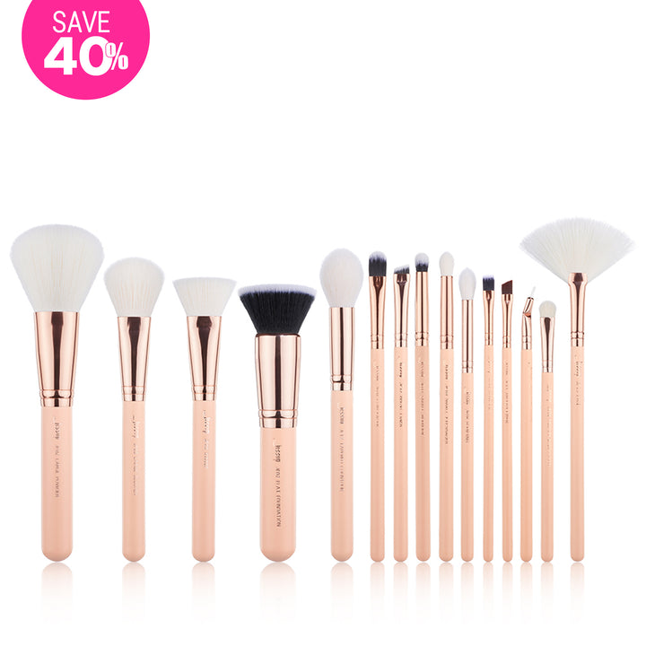 مجموعة فرش الوجه والعينين من كريساليد، 15 قطعة T446