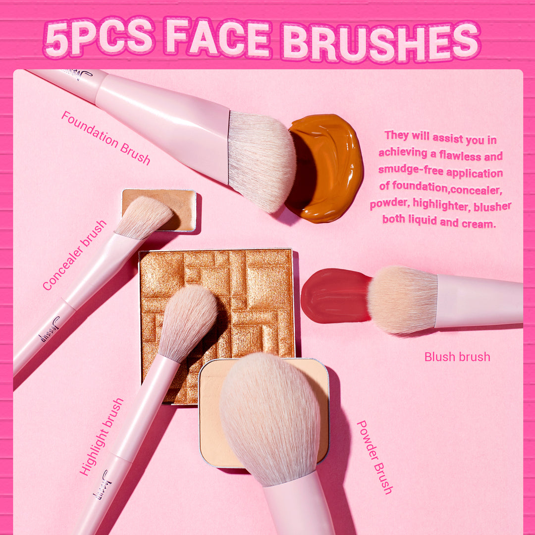 Jessup Pink Face Brushes