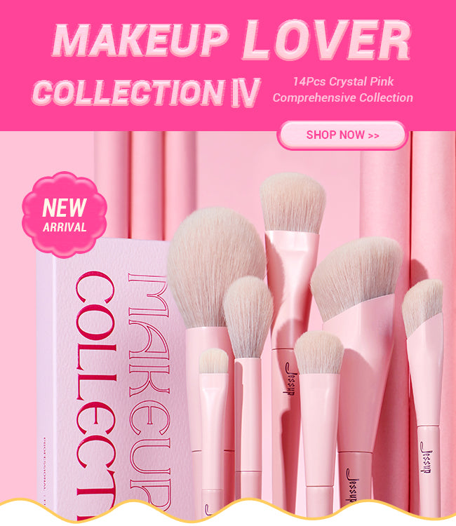Jessup Crystal Pink Makeup Brush Set