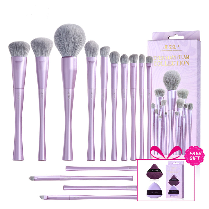 Luxury Purple Makeup Brush Set 14pcs T512