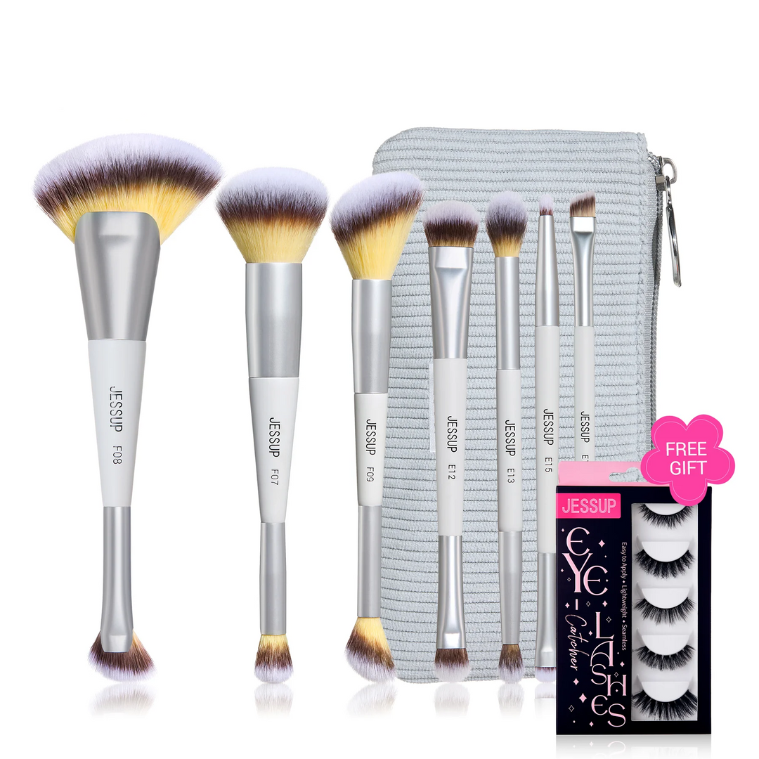 Jessup double end travel brush set with bag