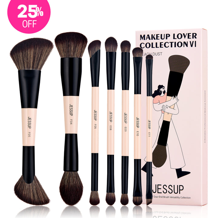 14 in 7 Pennelli trucco a doppia faccia T600