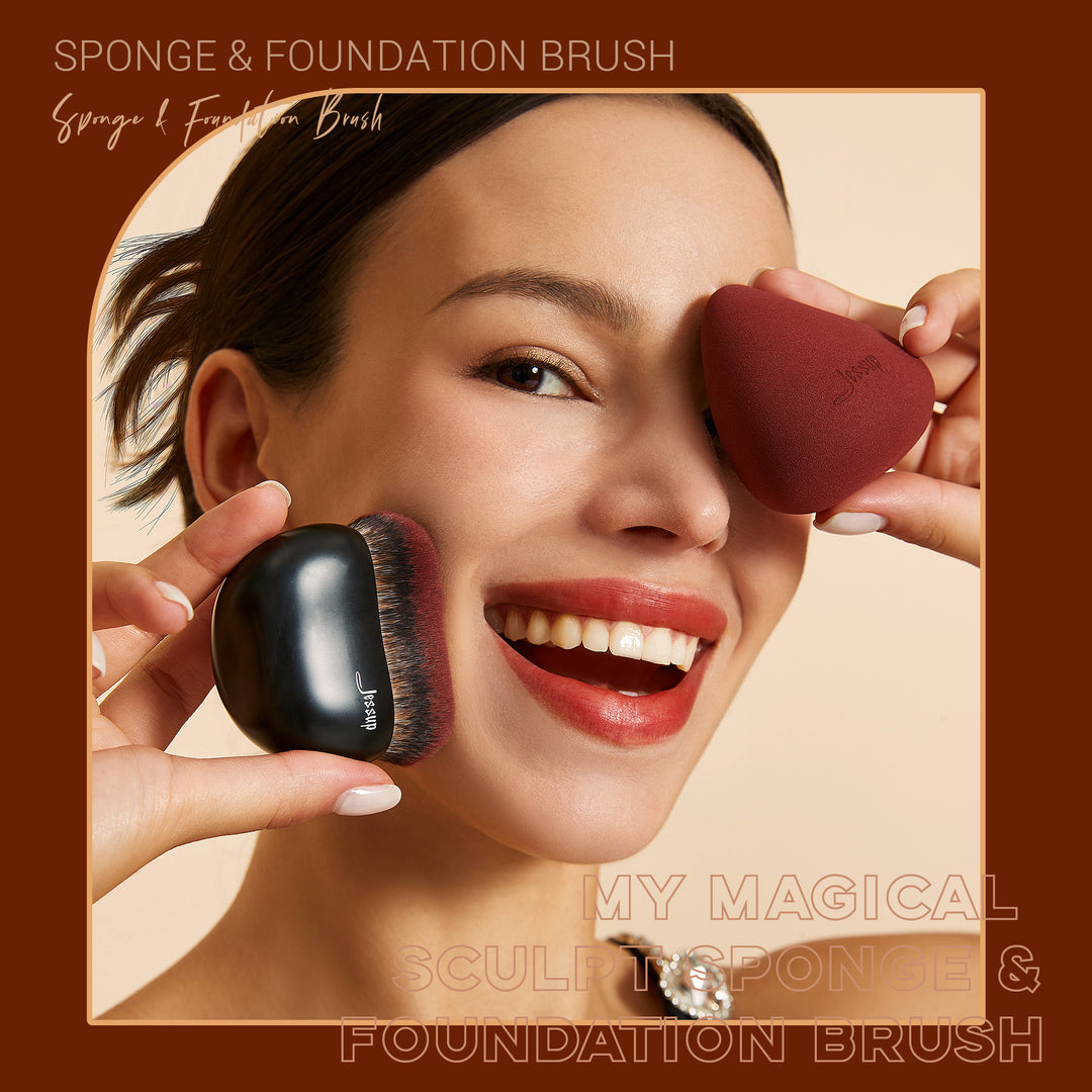 Jessup makeup sponge and foundation set