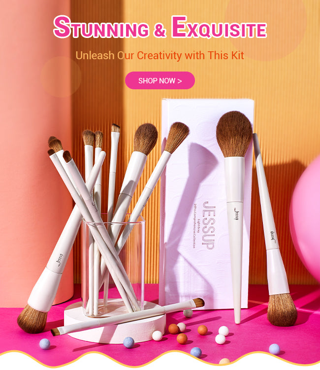 Jessup elegant makeup brush set