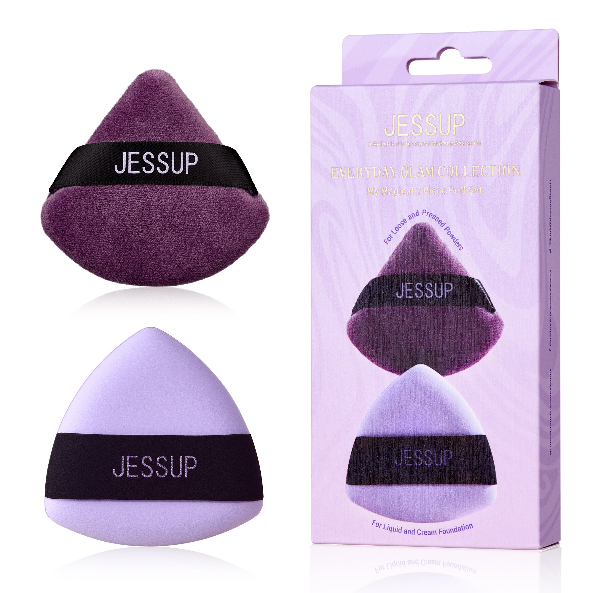 Jessup Cloud Cushion Puff and Powder Puff Set 2Pcs
