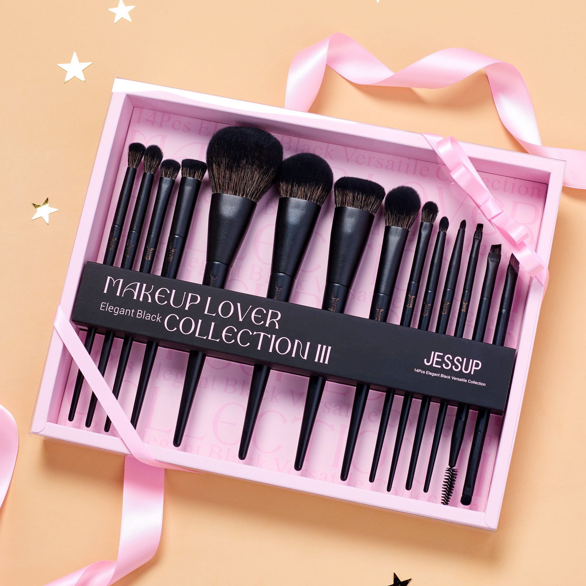 Jessup Brush Set with Gift Beauty Box Matt Black