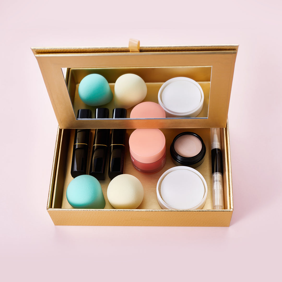 Modern Makeup Storage Box With Mirror And Fan - ApolloBox