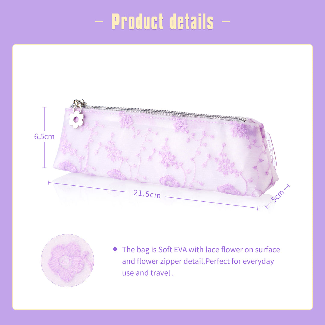 Purple Flower Cosmetic Bag CB018