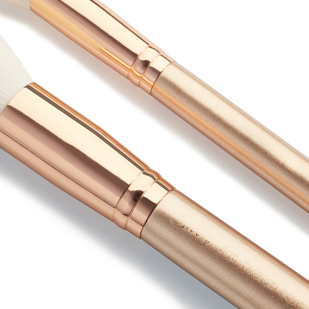 cosmetic brushes set professional 10pcs Gold - Jessup Beauty