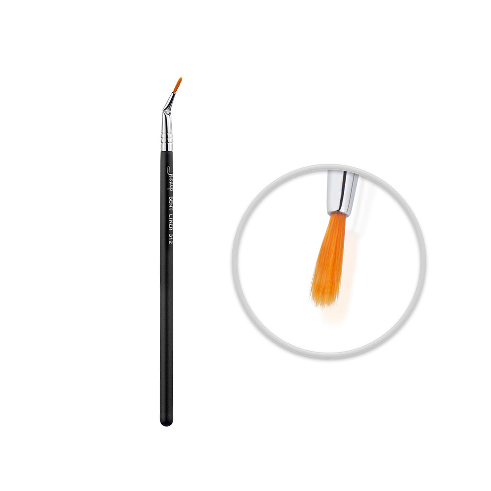 Bent eyeLiner makeup brush- Jessup Beauty