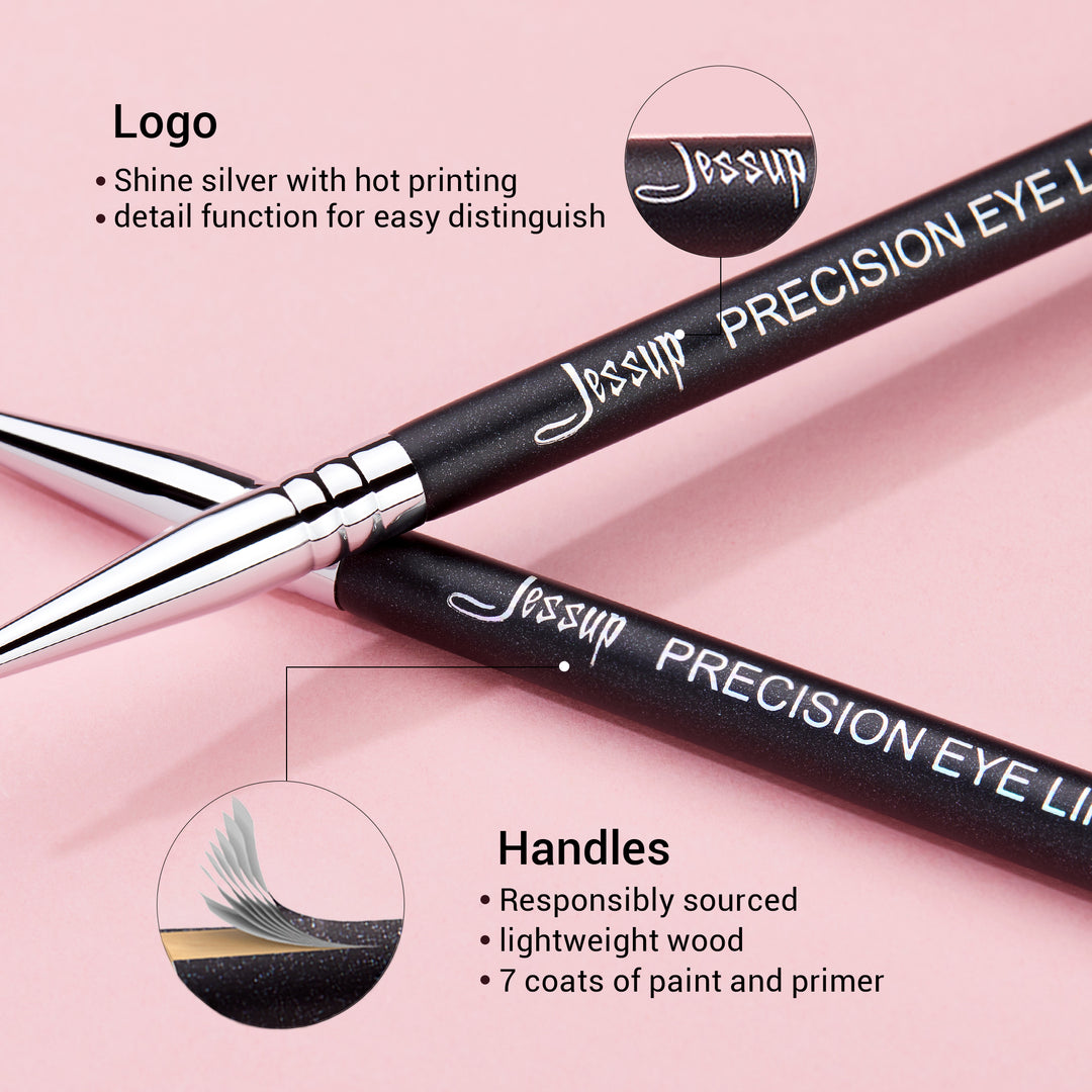 Eyeliner-Pinsel-Set (3 Stück) – Fein Abgewinkelt Für Präzise Linien & Gel-Liner