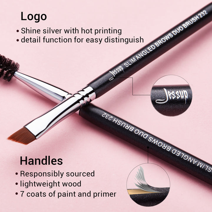 Angled precision makeup brush for eye brows - Jessup