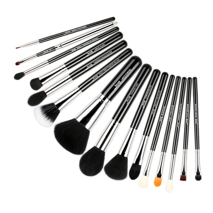 cruelty free makeup brushes 15 Pcs - Jessup Beauty