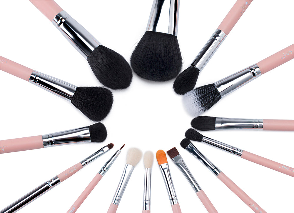 Pretty Pink Makeup Brush Collection Essential 15PCS