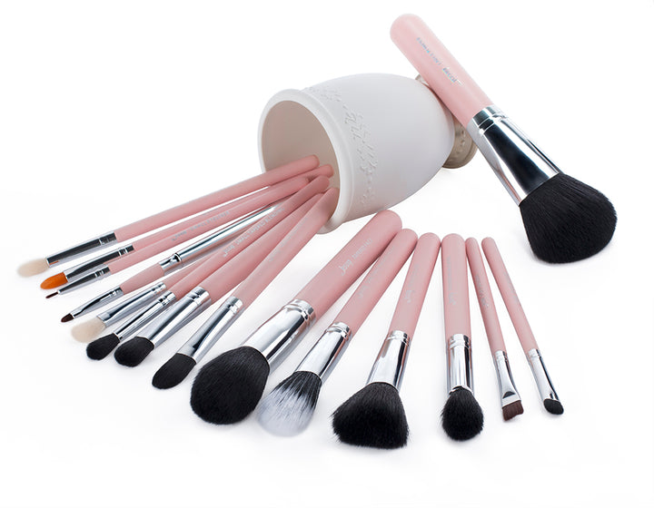 Make up brushes pink 15pcs - Jessup Beauty