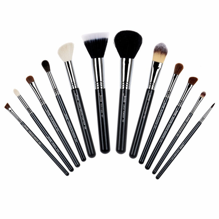 cosmetic brushes set professional 12 Pcs - Jessup Beauty