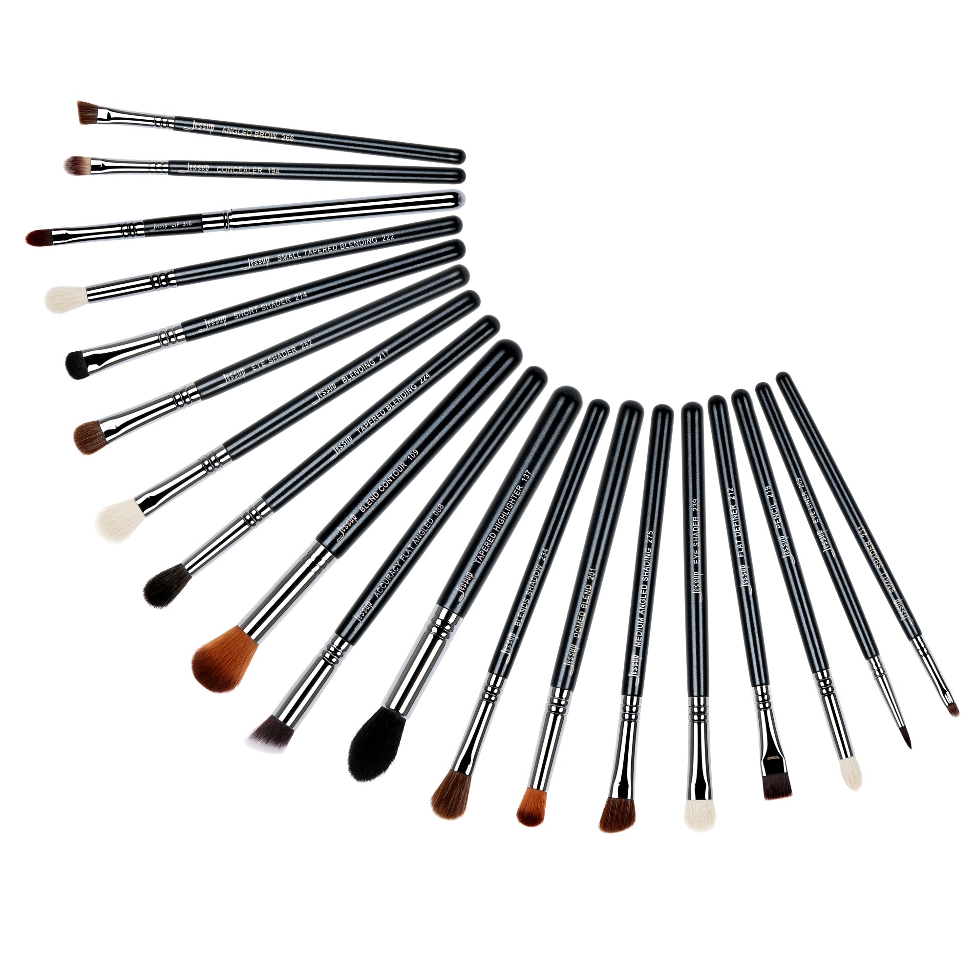 19 Piece Makeup Brush Set Professional Vegan Soft | Jessup