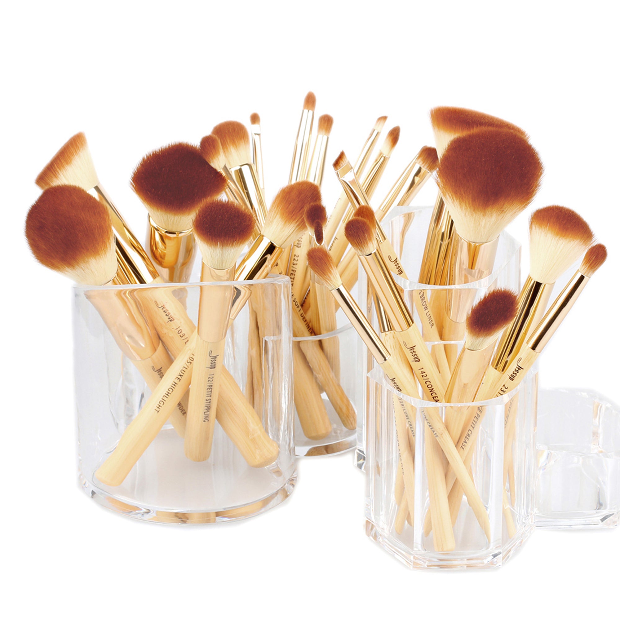Vegan Bamboo Makeup Brush Sets Super Soft Vegan 6 to 25 Pcs