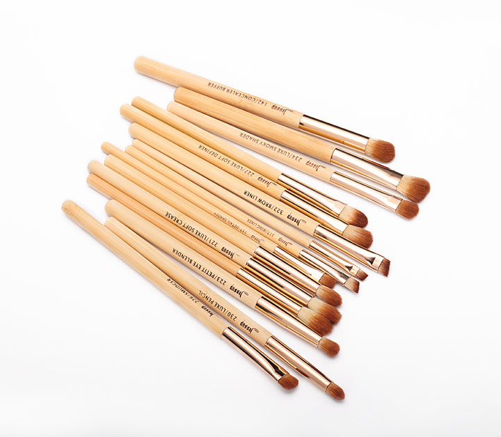 bamboo brushes for eye 15pcs - Jessup Beauty