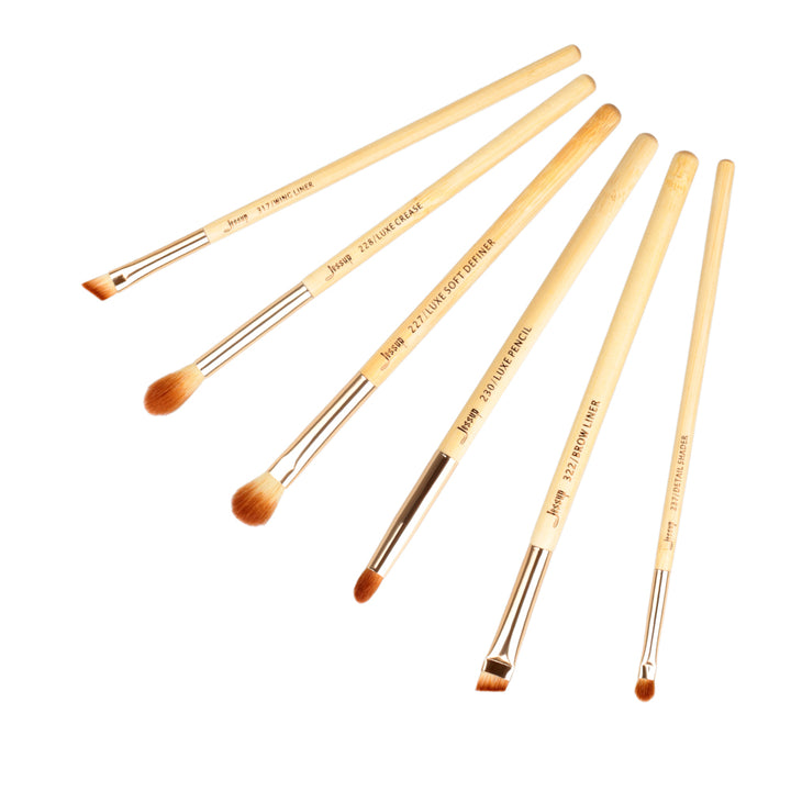 bamboo eyeshadow brush set 6pcs - Jessup beauty