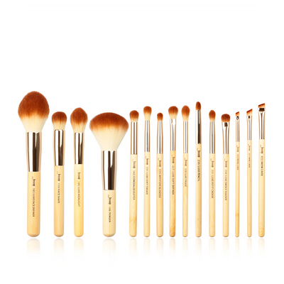 bamboo vegan makeup brushes 15pcs - Jessup Beauty
