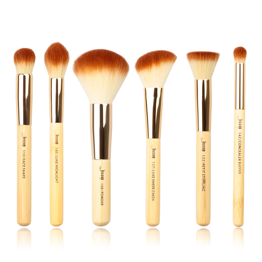 bamboo brush sets for makeup high quality - Jessup Beauty