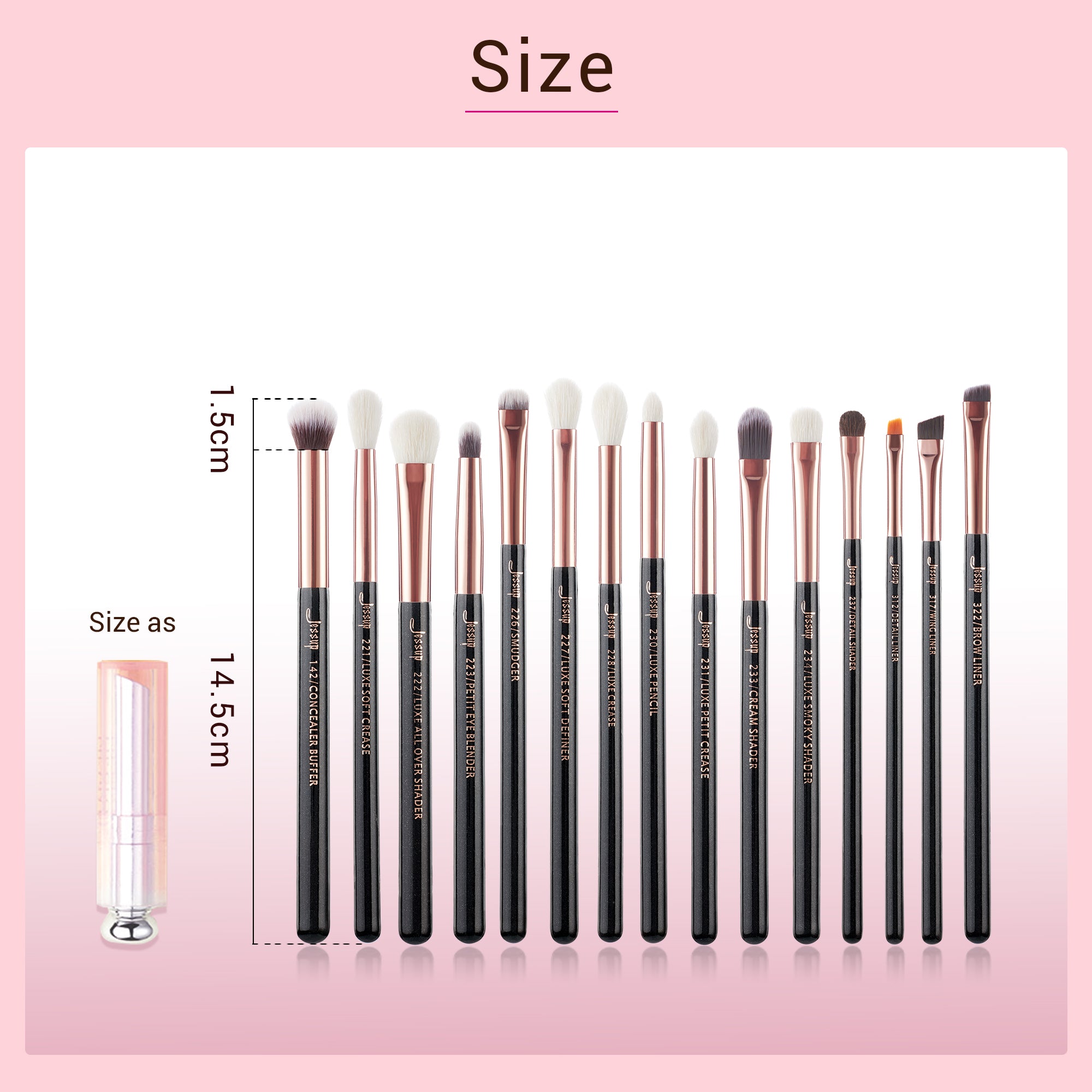 The Best Eye Makeup Brushes 2021 15PCS Black | Black