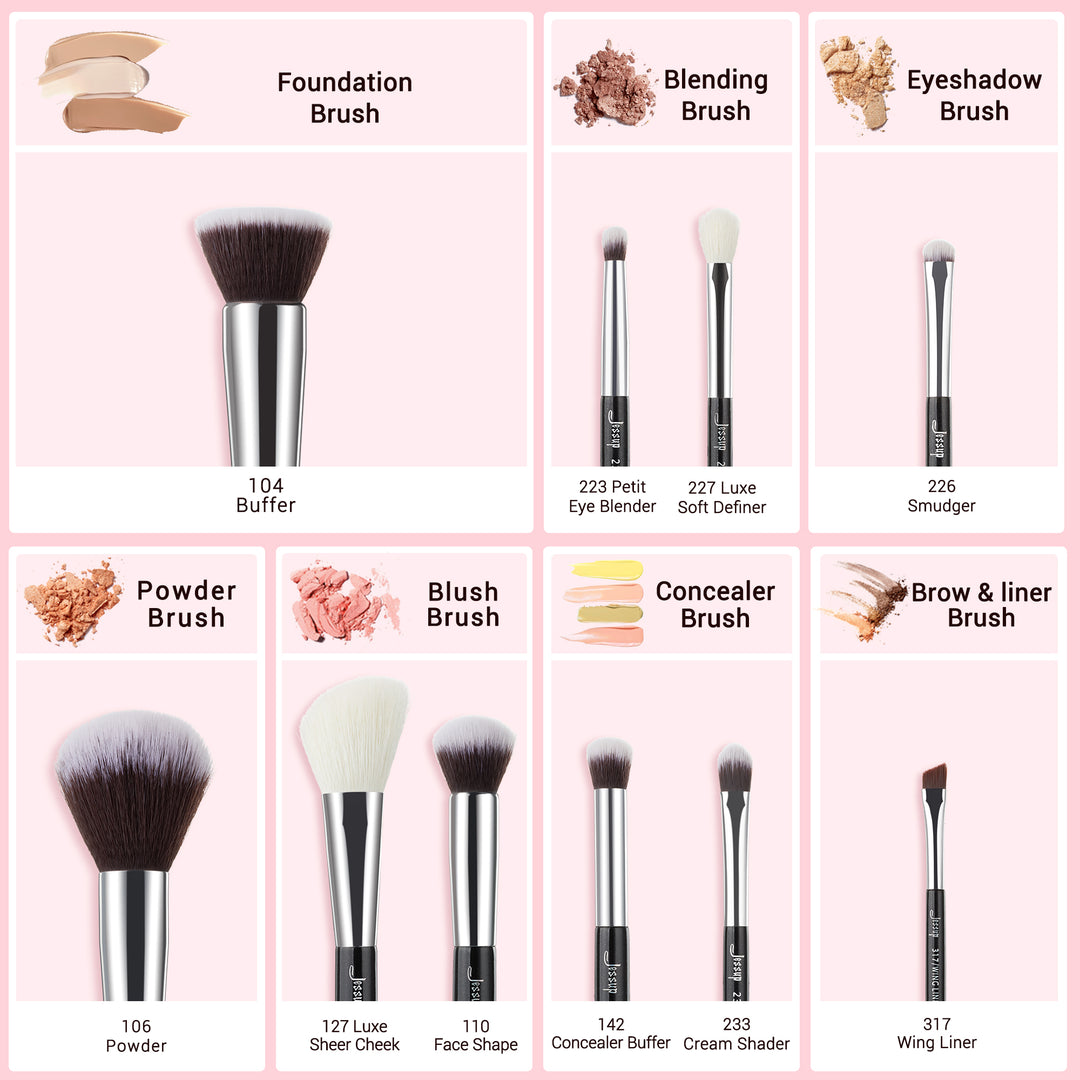 Individual 10Pcs Makeup Brush Set T176