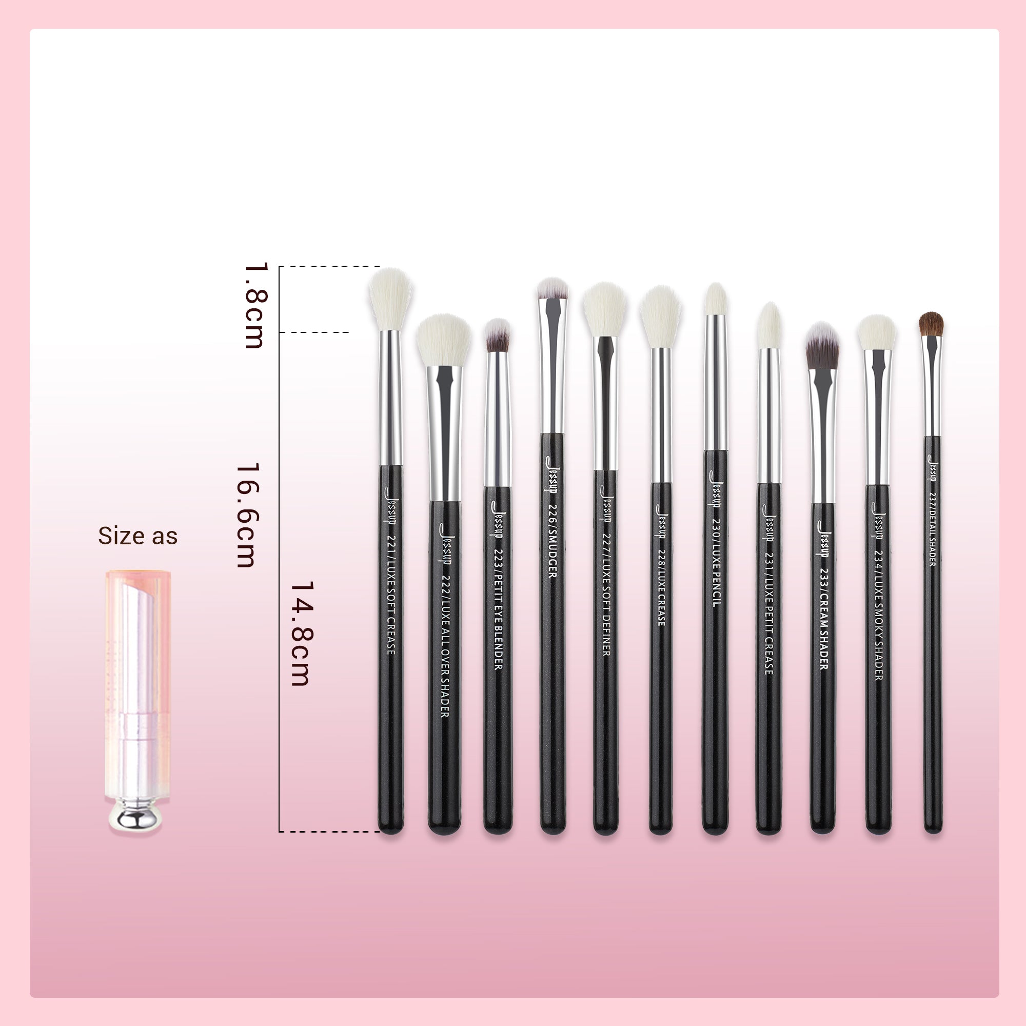 Best Eye Makeup Brush Set Eyeshadow Eyeliner Undereye 15 Pcs | Jessup