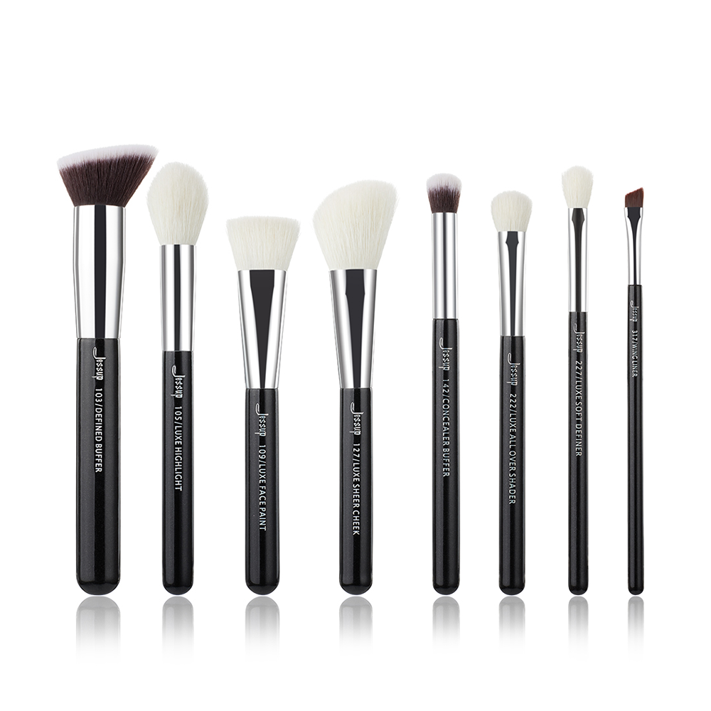 best selling labeled makeup brushes 8Pcs - Jessup Beauty