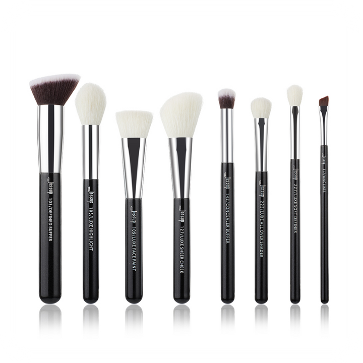 best selling labeled makeup brushes 8Pcs - Jessup Beauty