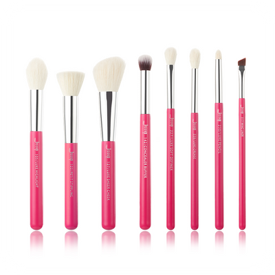 makeup brushes for girls pink 8Pcs - Jessup Beauty