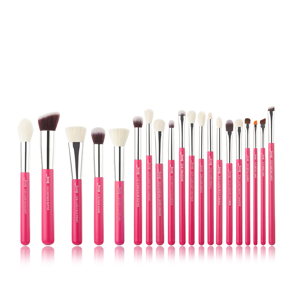 full face brush set pink 20Pcs - Jessup Beauty