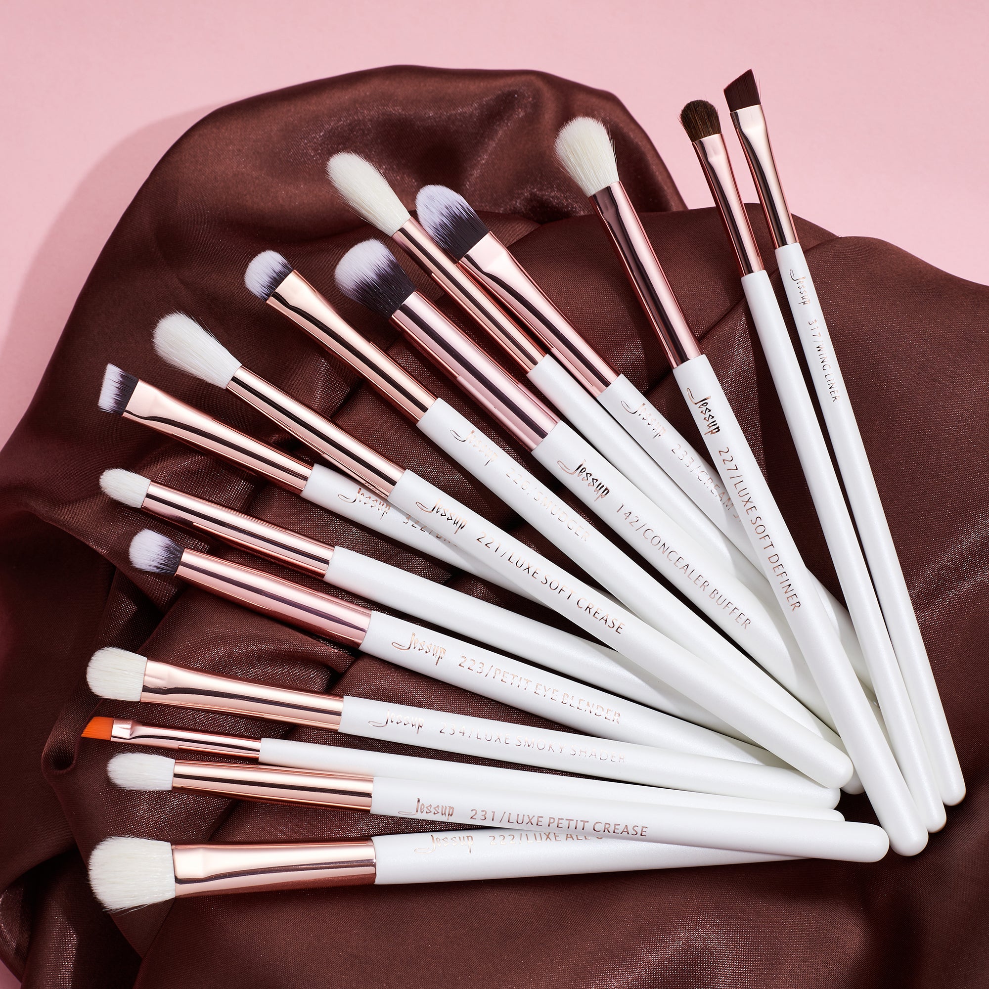 Eyeshadow Makeup Brush Eyebrushes Set White - Jessup