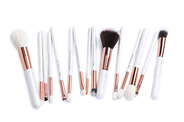 white makeup brush set 15Pcs - Jessup Beauty