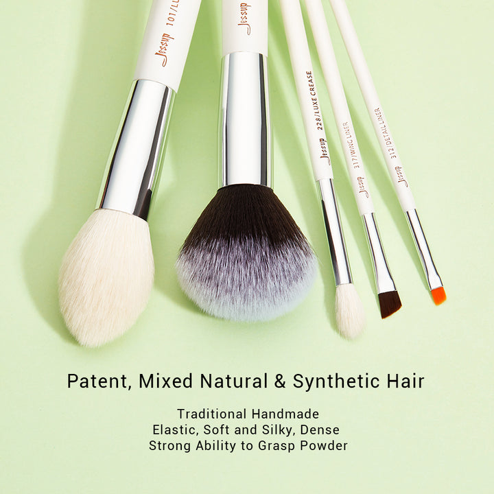 natural best seller makeup brushes 25pcs - Jessup Beauty